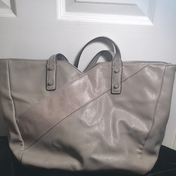 JESSICA SIMPSON GREY TOTE SHOULDER BAG - Picture 2 of 8
